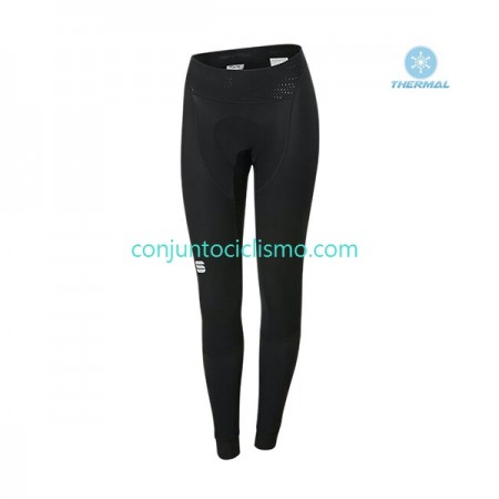 Culotte largo ciclismo Invierno Termico Sportful Leaf 2021 N001 Mujer